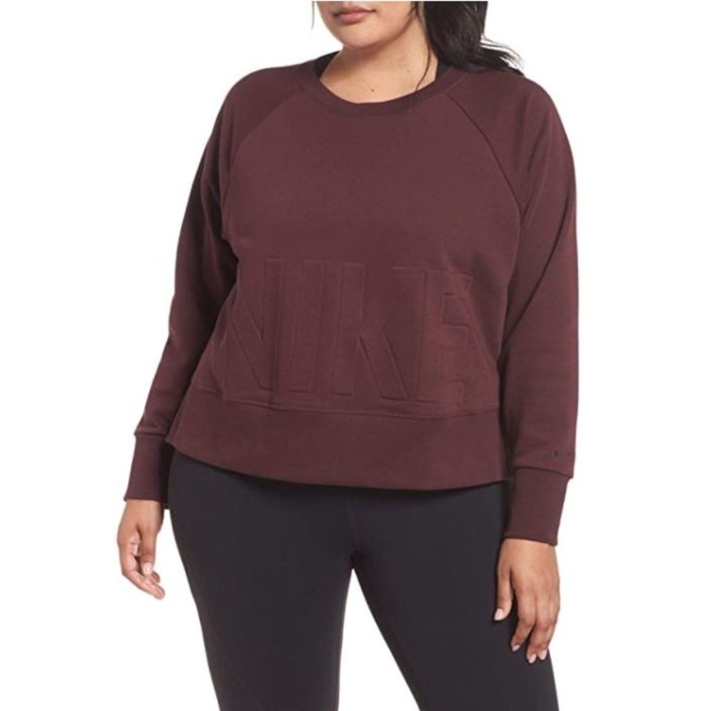 Nike Maroon Versa Crew Training Sweatshirt